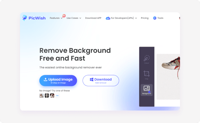 PicWish is one of best AI background removers 