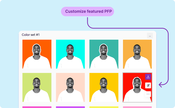 Customize featured PFP template to make your TikTok PFP more unique