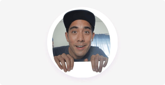 Zach King is an example of famous TikToker's PFPs