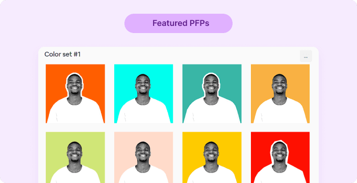 Select a featured PFP template for your Instagram PFP